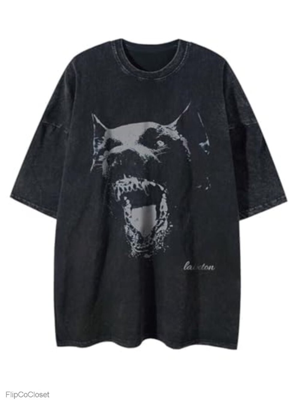 Unisex Oversized Graphic Tee Vintage Washed Cotton Crewneck Short Sleeve